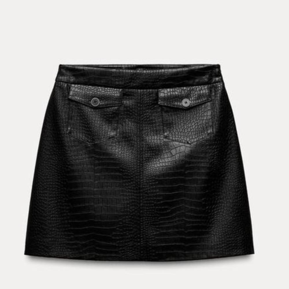 ZARA faux leather mini skirt